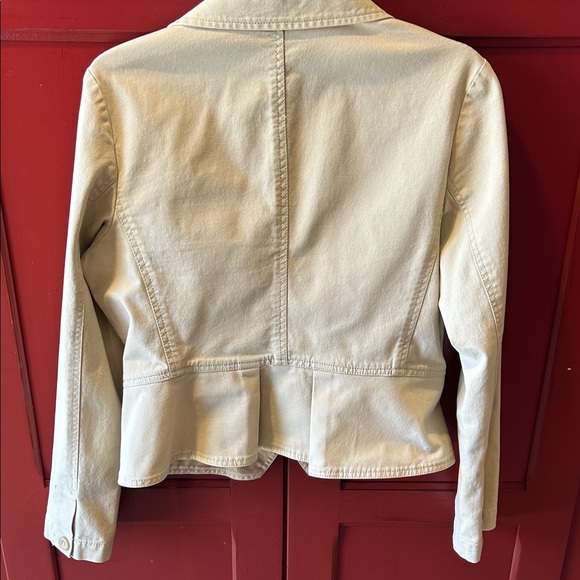 CAbi Women's Light Tan Jean Jacket / Size Medium - Picture 5 of 12